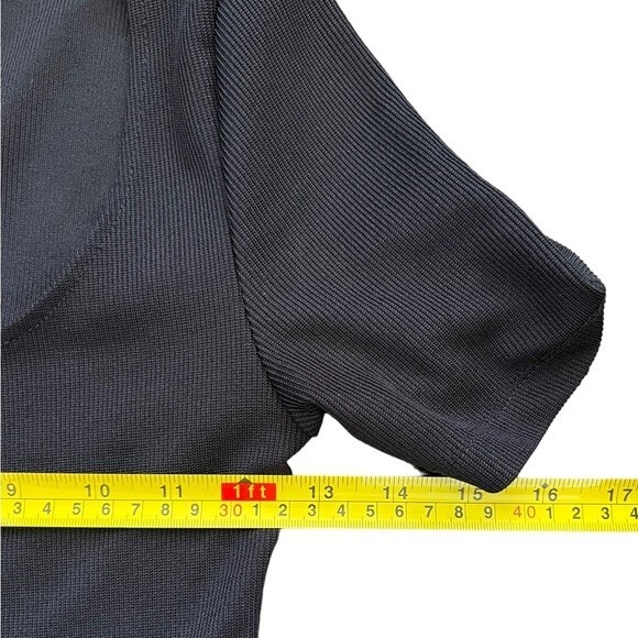 ZARA Black Zipper Front Short Mini Dress Short Sleeve Women's size Small - Picture 5 of 6